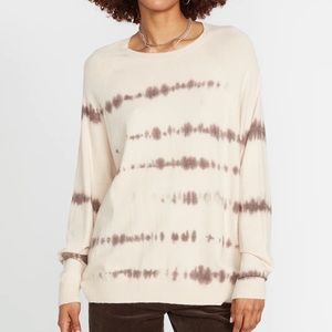 Volcom Women’s I DYE 4 THIS SWEATER - SAND Pullover Cardigan